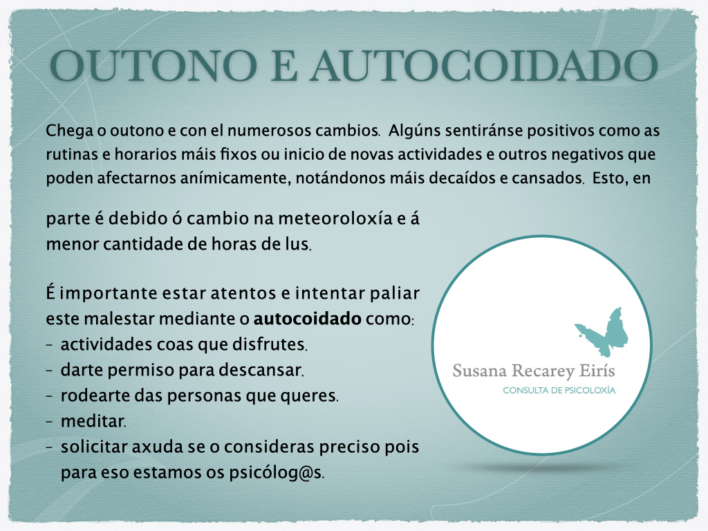 OUTONO E AUTOCOIDADO